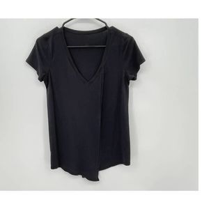 Lululemon Women's Short Sleeve Stretch Athletic Tops Black Size M